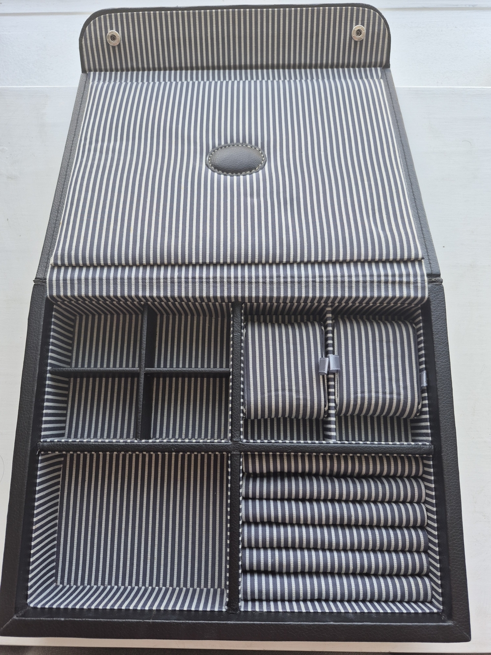 Striped Black & White Jewelry Organizer Box